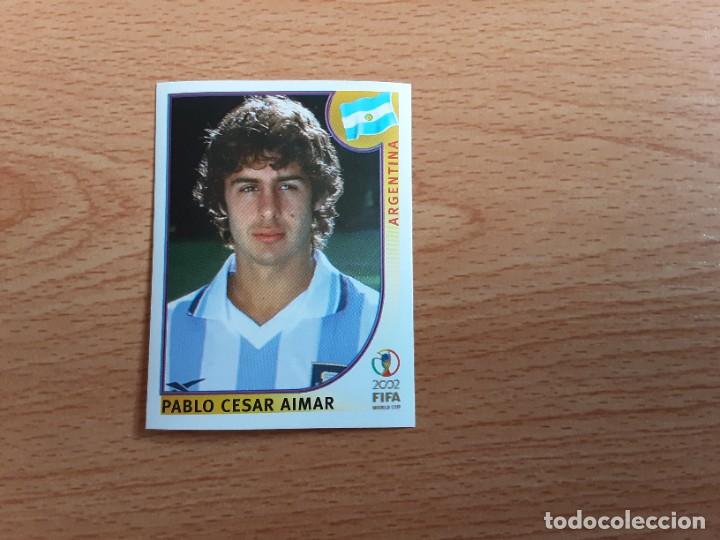 Cromos de F&uacute;tbol: CROMO FUTBOL MUNDIAL 2002 EDITORIAL PANINI 396.AIMAR-ARGENTINA-NUNCA PEGADO-TRASERA EN AZUL