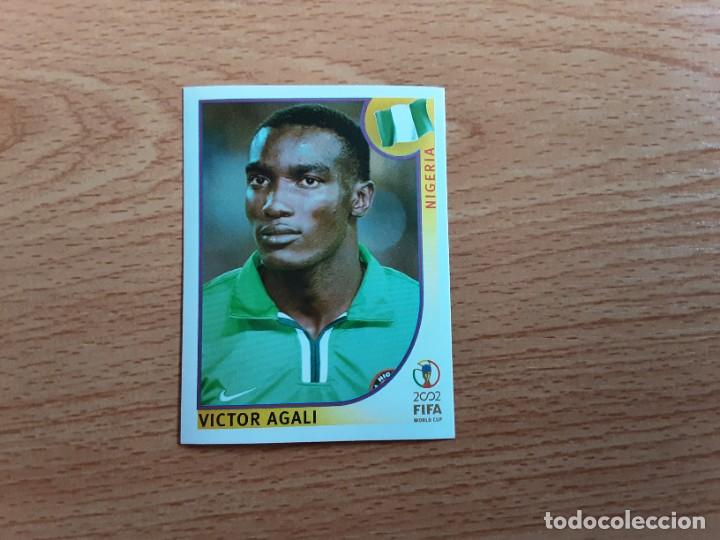 Football Stickers: CROMO FUTBOL MUNDIAL 2002 EDITORIAL PANINI 419.AGALI-NIGERIA-NUNCA PEGADO-TRASERA EN AZUL