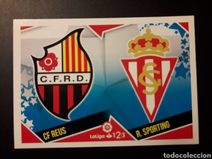 Football Stickers: REUS/SPORTING DE GIJ&Oacute;N ESCUDOS SEGUNDA DIVISI&Oacute;N LIGA 1,2,3 ESTE 2018 2019 N&deg; 10 PEDIDO M&Iacute;NIMO 3&euro;