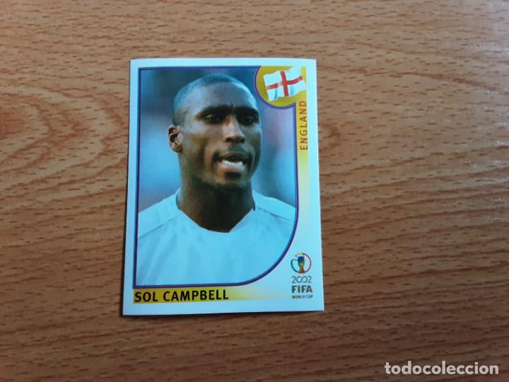 Figurine di Calcio: CROMO FUTBOL MUNDIAL 2002 EDITORIAL PANINI 428.CAMPBELL-INGLATERRA-NUNCA PEGADO-TRASERA EN AZUL