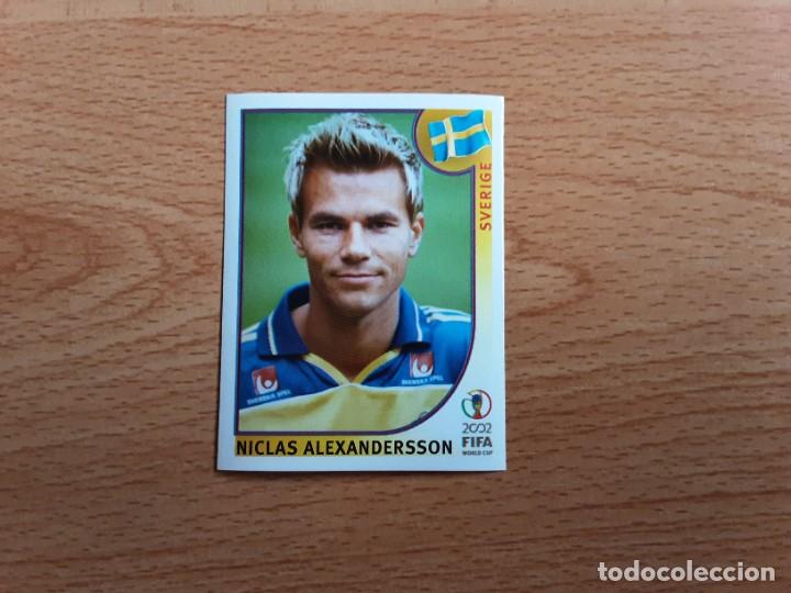 Figurine di Calcio: CROMO FUTBOL MUNDIAL 2002 EDITORIAL PANINI 447.ALEXANDERSSON-SUECIA-NUNCA PEGADO-TRASERA EN AZUL
