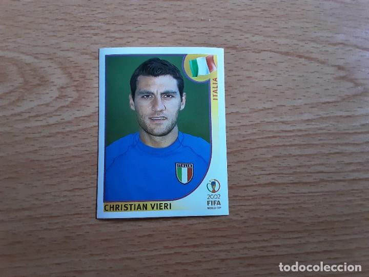 Football Stickers: CROMO FUTBOL MUNDIAL 2002 EDITORIAL PANINI 473.VIERI-ITALIA-NUNCA PEGADO-TRASERA EN AZUL