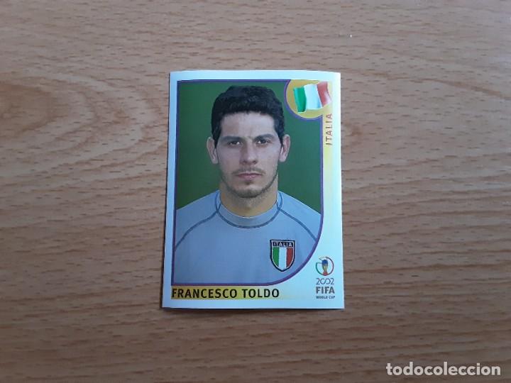 Football Stickers: CROMO FUTBOL MUNDIAL 2002 EDITORIAL PANINI 474.TOLDO-ITALIA-NUNCA PEGADO-TRASERA EN AZUL