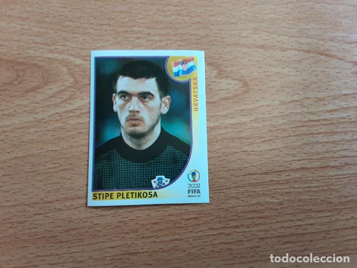 Figurine di Calcio: CROMO FUTBOL MUNDIAL 2002 EDITORIAL PANINI 477.PLETIKOSA-CROACIA-NUNCA PEGADO-TRASERA EN AZUL