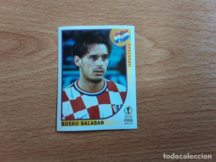 Football Stickers: CROMO FUTBOL MUNDIAL 2002 EDITORIAL PANINI 490.BALABAN-CROACIA-NUNCA PEGADO-TRASERA EN AZUL