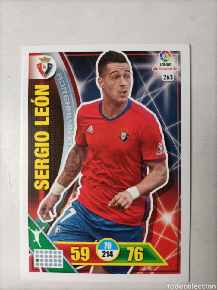 Cromos de f&uacute;tbol: Sergio Le&oacute;n. Osasuna. Adrede 2016/17 - Foto 1
