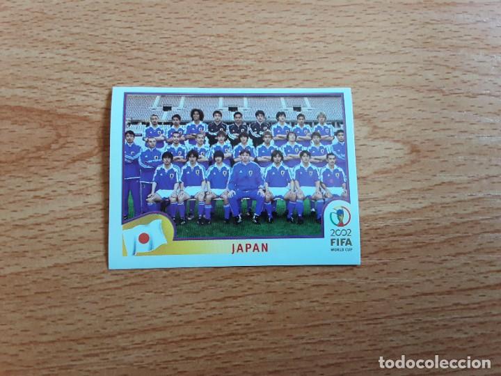 Football Stickers: CROMO FUTBOL MUNDIAL 2002 EDITORIAL PANINI 531.PLANTILLA-JAPON-NUNCA PEGADO-TRASERA EN AZUL