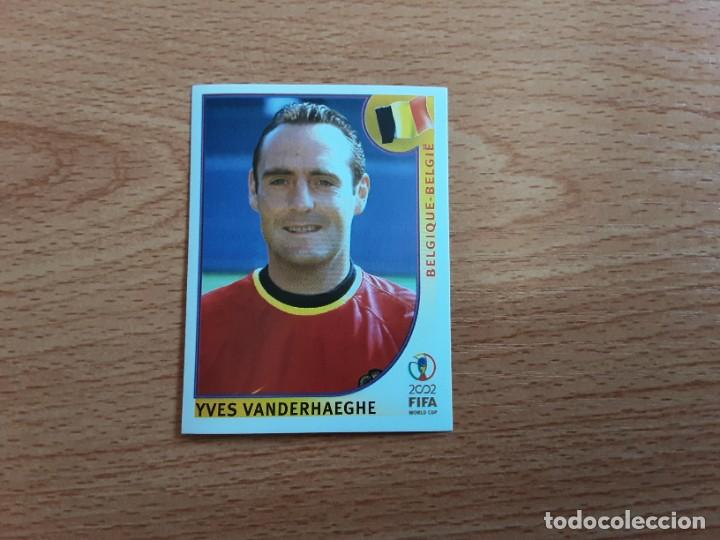 Figurine di Calcio: CROMO FUTBOL MUNDIAL 2002 EDITORIAL PANINI 558.VANDERHAEGHE-BELGICA-NUNCA PEGADO-TRASERA EN AZUL