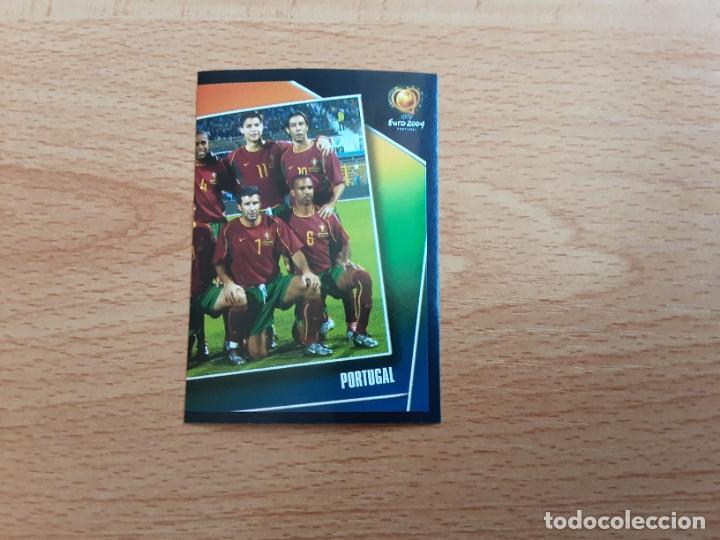 Cromos de F&uacute;tbol: CROMO FUTBOL EURO 2004 EDITORIAL PANINI 6.ALINEACION PARTE 2(C.RONALDO ROOKIE)-PORTUGAL-NUNCA PEGADO