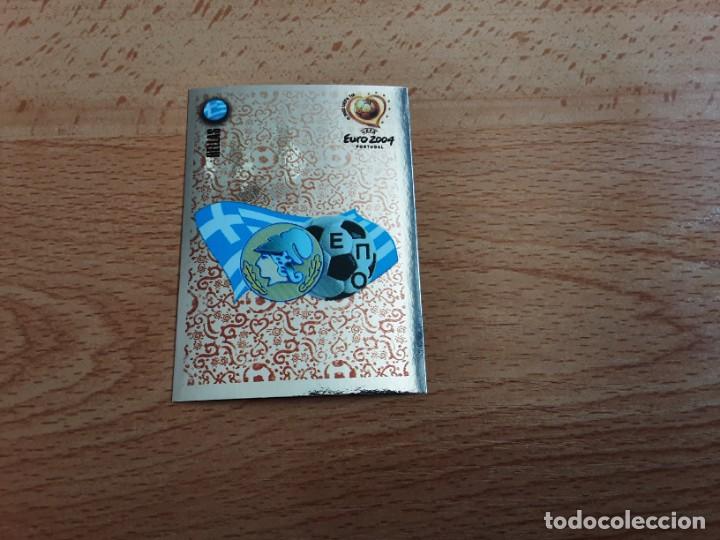 Cromos de F&uacute;tbol: CROMO FUTBOL EURO 2004 EDITORIAL PANINI 30.ESCUDO-GRECIA-NUNCA PEGADO