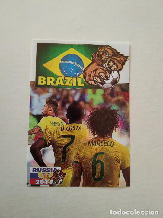 Cromos de f&uacute;tbol: 236 NEYMAR MARCELO BRASIL STICKER CROMO FUTBOL MUNDIAL 2018 WORLD CUP COLECCI&Oacute;N SCHOOL SHOP