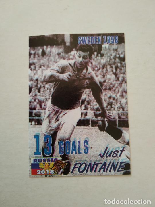 Cromos de Futebol: 477 JUST FONTAINE M&Aacute;XIMO GOLEADOR WORLD CUP SUECIA 1958 CROMO FUTBOL MUNDIAL 2018 SCHOOL SHOP