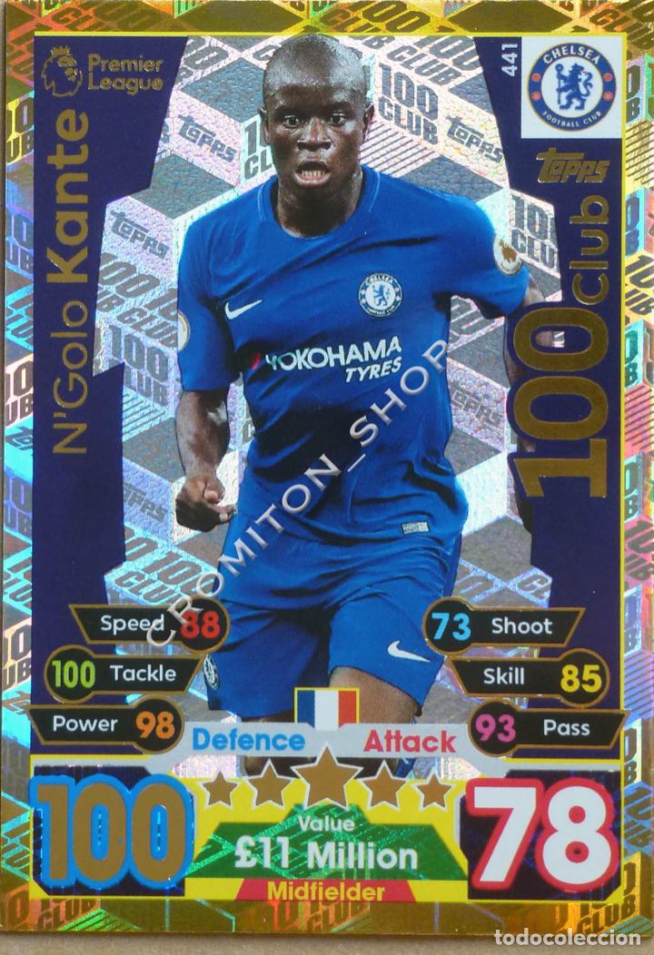 Cromos de F&uacute;tbol: N&ordm; 441 N'GOLO KANTE - PREMIER LEAGUE 2017 2018 17 18 MATCH ATTAX TOPPS