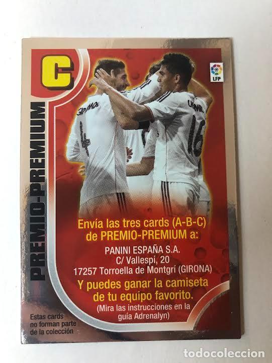 Figurine di Calcio: TARJETA PREMIO - PREMIUM LETRA C - ADRENALYN - PANINI - 2013 - 2014 13 14