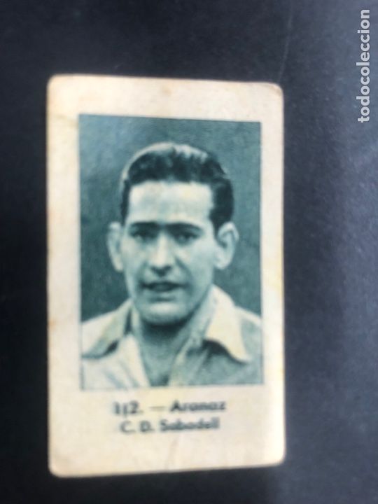 Cartes &agrave; collectionner de Football: CROMO FUTBOL NUNCA PEGADO AZAFRAN CARMENCITA 1943-44 SERIE D 112 ARONAZ C.D SABADELL