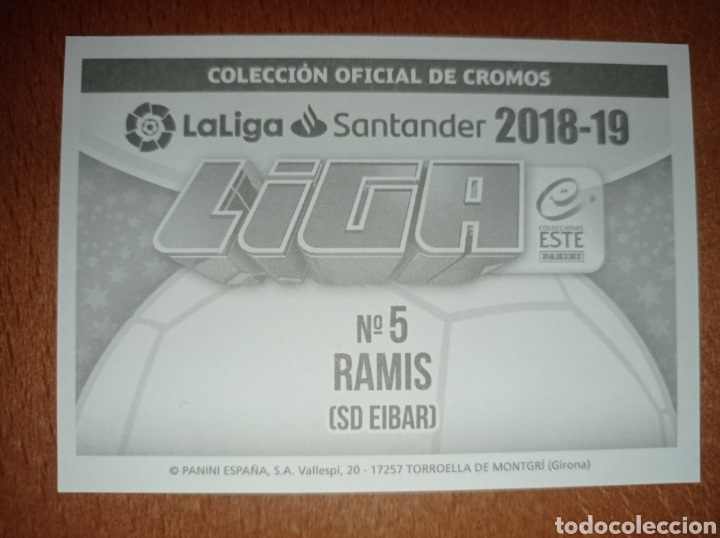 Cromos de f&uacute;tbol: Ramis n&deg;5 liga este 18/19 Eibar - Foto 2