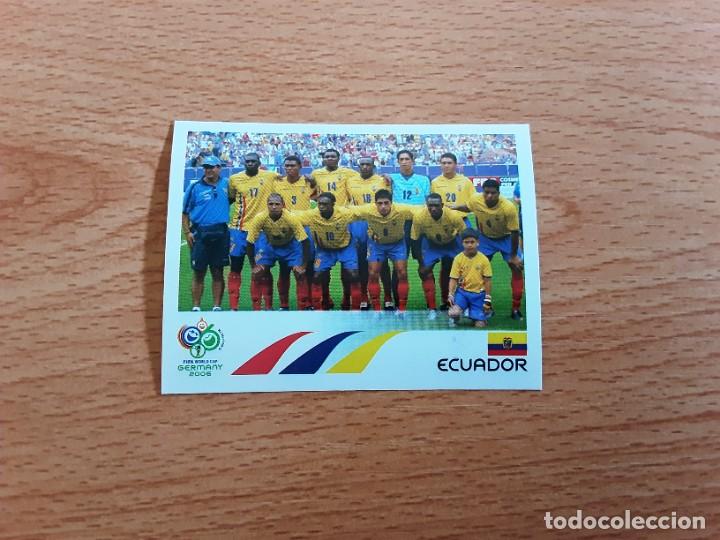 Cromos de F&uacute;tbol: CROMO FUTBOL MUNDIAL 2006 EDITORIAL PANINI 74.ALINEACION-ECUADOR-NUNCA PEGADO