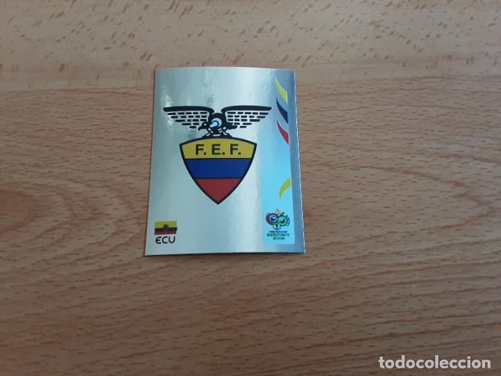 Cromos de F&uacute;tbol: CROMO FUTBOL MUNDIAL 2006 EDITORIAL PANINI 75.ESCUDO-ECUADOR-NUNCA PEGADO