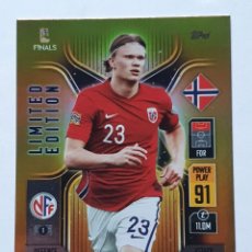 Cromos de Fútbol: LIMITED EDITION #LE1 ERLING HAALAND NOR - TOPPS MATCH ATTAX 101 UEFA NATIONS LEAGUE FINALS 2022. Lote 350068274