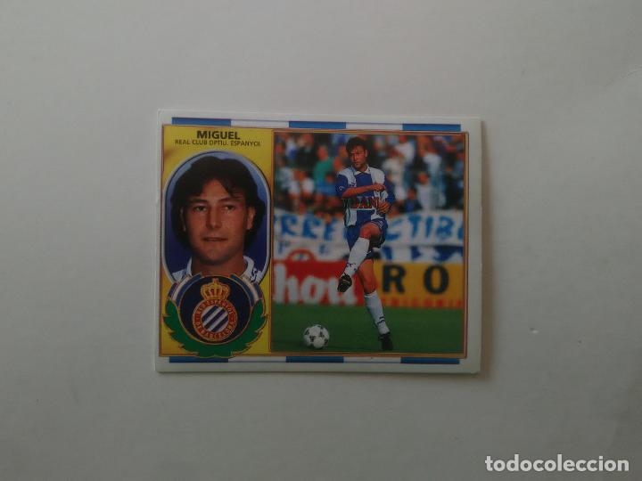 Figurine di Calcio: MIGUEL ESPANYOL ESPA&Ntilde;OL CROMO FUTBOL LIGA EDICIONES ESTE 1996-1997 96-97