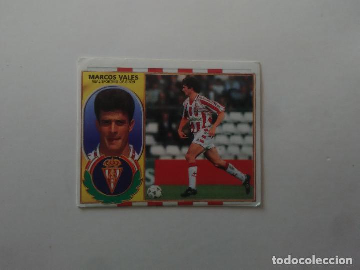 Figurine di Calcio: MARCOS VALES SPORTING GIJ&Oacute;N CROMO FUTBOL LIGA EDICIONES ESTE 1996-1997 96-97