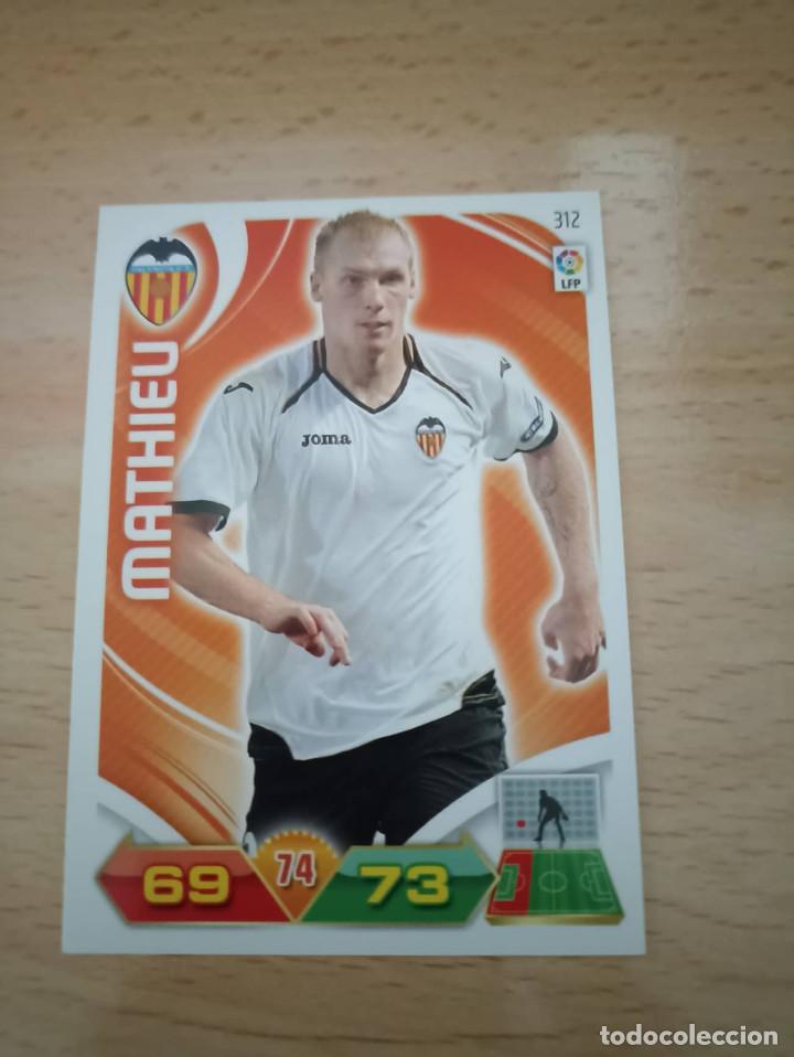 Cromos de f&uacute;tbol: Adrenalyn 11/12. 312- Mathieu. Valencia. - Foto 1