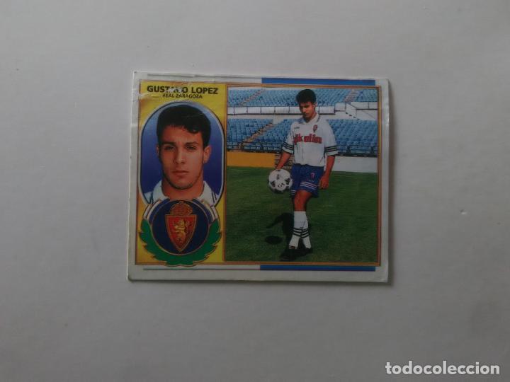 Fu&szlig;ball-Sticker: GUSTAVO LOPEZ ZARAGOZA CROMO FUTBOL LIGA EDICIONES ESTE 1996-1997 96-97