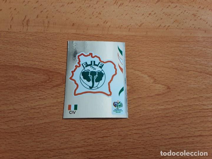 Figurine di Calcio: CROMO FUTBOL MUNDIAL 2006 EDITORIAL PANINI 189.ESCUDO-COSTA DE MARFIL-NUNCA PEGADO