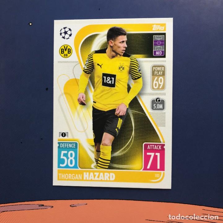 Figurine di Calcio: THORGAN HAZARD 183 - BORUSSIA DORTMUND BVB - TOPPS MATCH ATTAX UCL 2021 2022 -