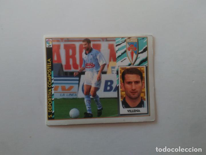 Fu&szlig;ball-Sticker: VILLENA COMPOSTELA CROMO FUTBOL LIGA EDICIONES ESTE 1997-1998 97-98