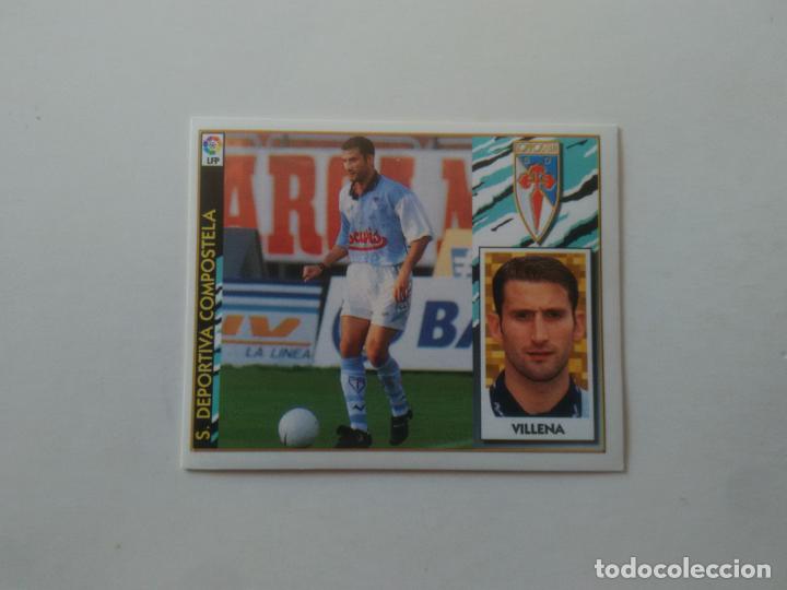 Fu&szlig;ball-Sticker: VILLENA COMPOSTELA CROMO FUTBOL LIGA EDICIONES ESTE 1997-1998 97-98