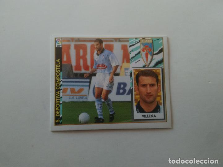 Fu&szlig;ball-Sticker: VILLENA COMPOSTELA CROMO FUTBOL LIGA EDICIONES ESTE 1997-1998 97-98