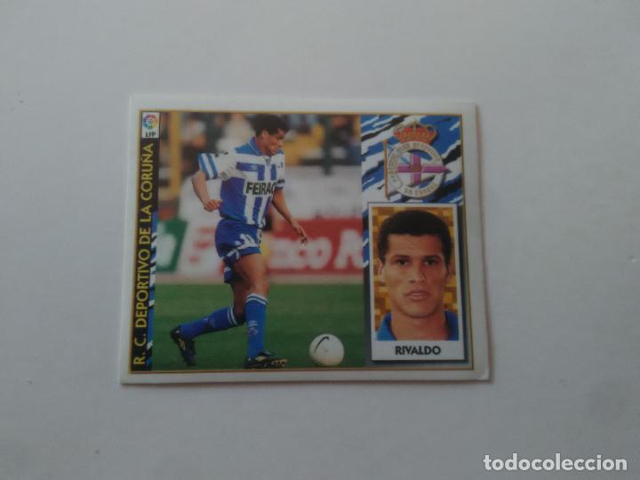 Fu&szlig;ball-Sticker: RIVALDO BAJA DEPORTIVO CORU&Ntilde;A CROMO FUTBOL LIGA EDICIONES ESTE 1997-1998 97-98