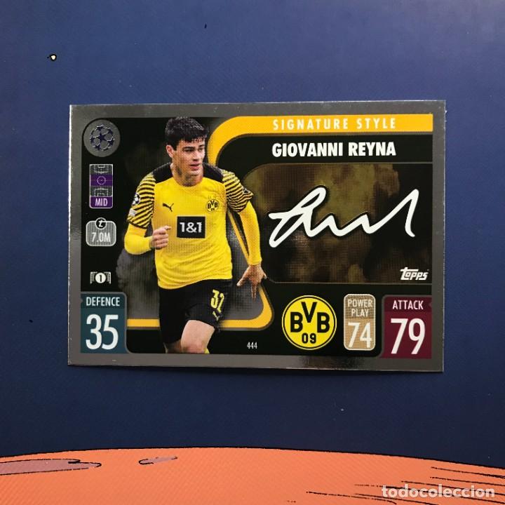 Figurine di Calcio: 444 GIOVANNI REYNA - BORUSSIA DORTMUND BVB - TOPPS MATCH ATTAX UCL UEFA CHAMPIONS LEAGUE 2021 2022 -