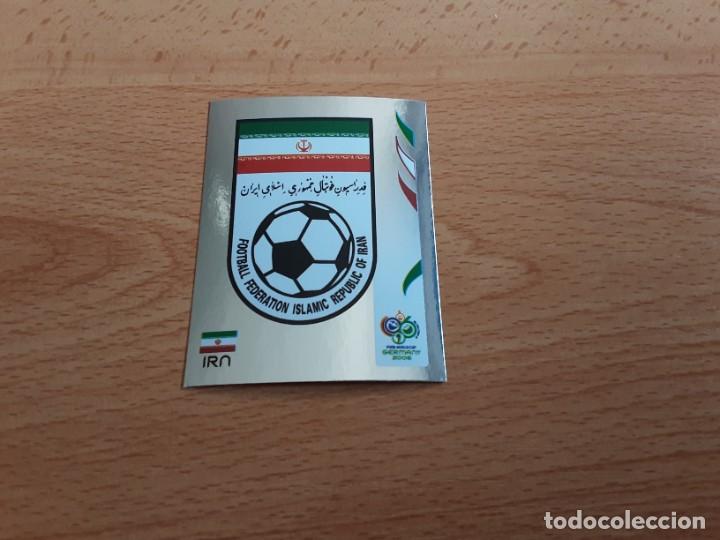 Cromos de F&uacute;tbol: CROMO FUTBOL MUNDIAL 2006 EDITORIAL PANINI 264.ESCUDO-IRAN-NUNCA PEGADO