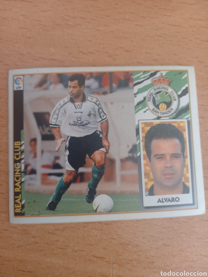 Fu&szlig;ball-Sticker: &Aacute;lvaro baja Racing de Santander liga 1997 1998 97 98 ediciones este