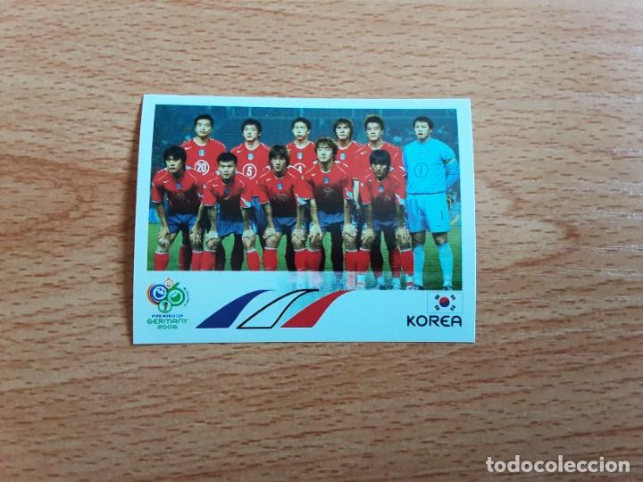 Cromos de f&uacute;tbol: CROMO FUTBOL MUNDIAL 2006 EDITORIAL PANINI 492.ALINEACION-COREA DEL SUR-NUNCA PEGADO