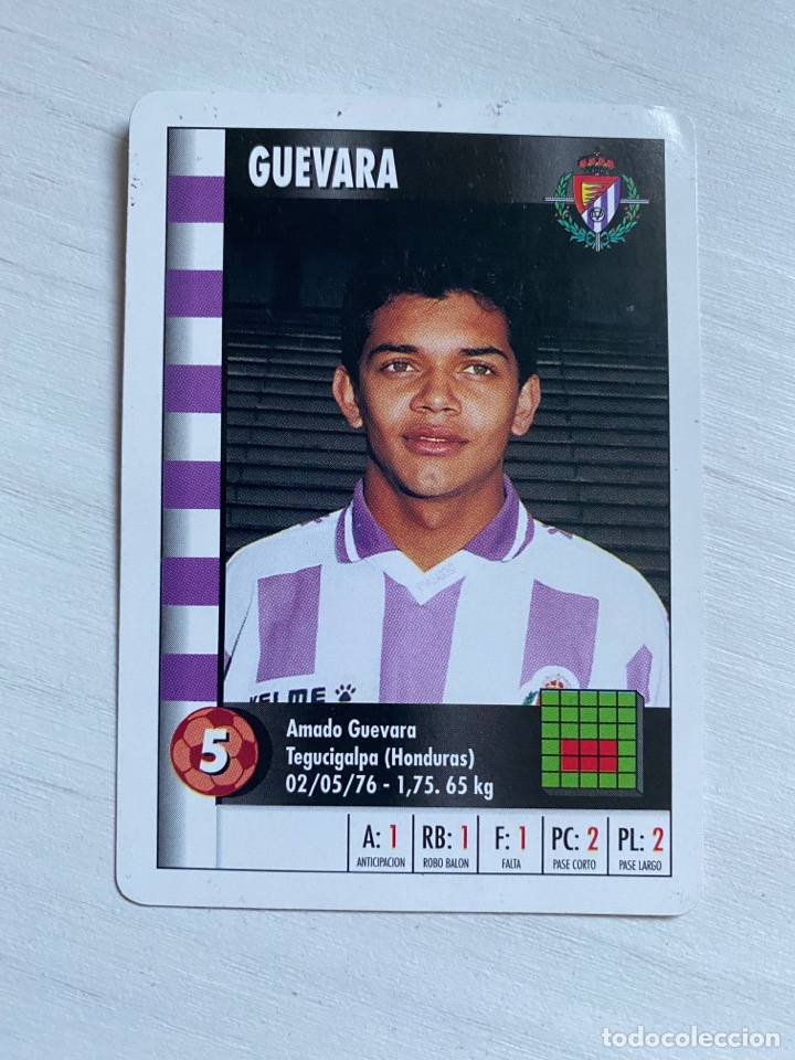 Cartes &agrave; collectionner de Football: Guevara Valladolid CARTA CROMO NAIPE MARCA SUPERGOL SUPER GOL 1995 1996 95 96