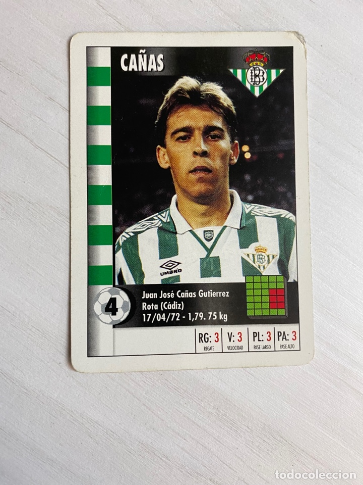 Cartes &agrave; collectionner de Football: CA&Ntilde;AS BETIS CARTA CROMO NAIPE MARCA SUPERGOL SUPER GOL 1995 1996 95 96