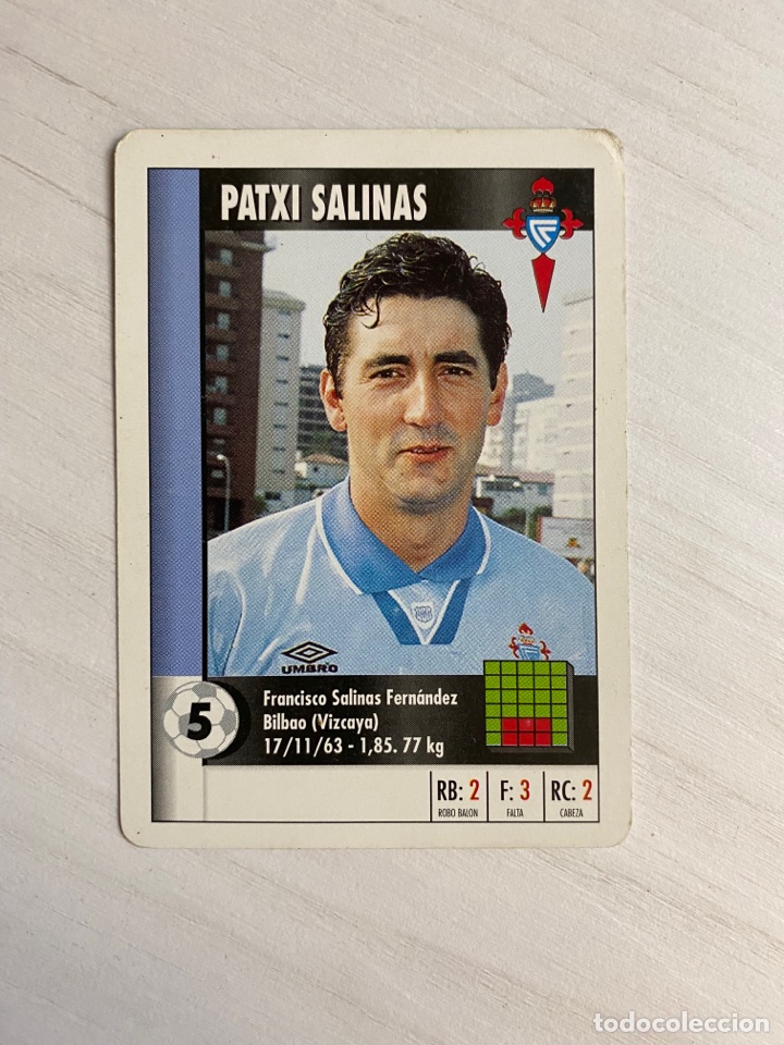 Cartes &agrave; collectionner de Football: Patxi Salinas CELTA CARTA CROMO NAIPE MARCA SUPERGOL SUPER GOL 1995 1996 95 96