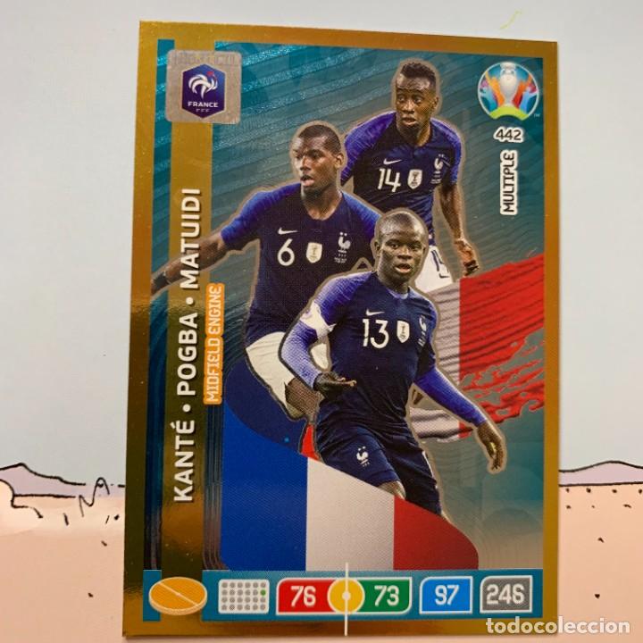 Cromos de F&uacute;tbol: KANTE POGBA MATUIDI - 442 - FRANCIA- EURO 2020 PANINI ADRENALYN XL TRADING CARDS - NUEVO