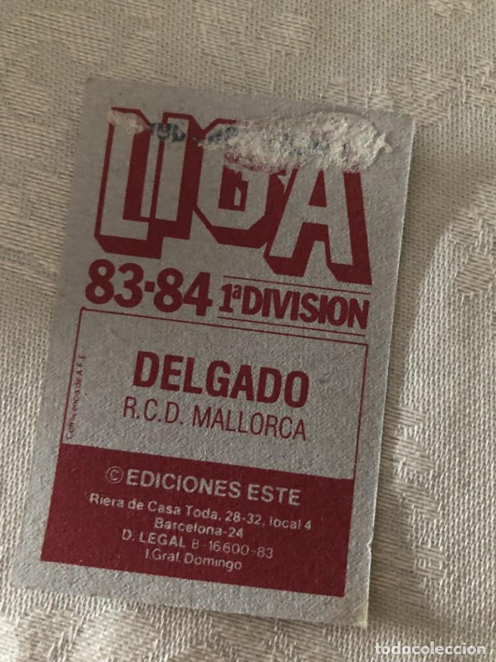 Cromos de f&uacute;tbol: DELGADO MALLORCA CROMO EDICIONES ESTE 83 84 - Foto 2