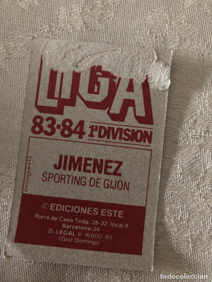 Cromos de f&uacute;tbol: JIM&Eacute;NEZ SPORTING GIJ&Oacute;N CROMO EDICIONES ESTE 83 84 - Foto 2