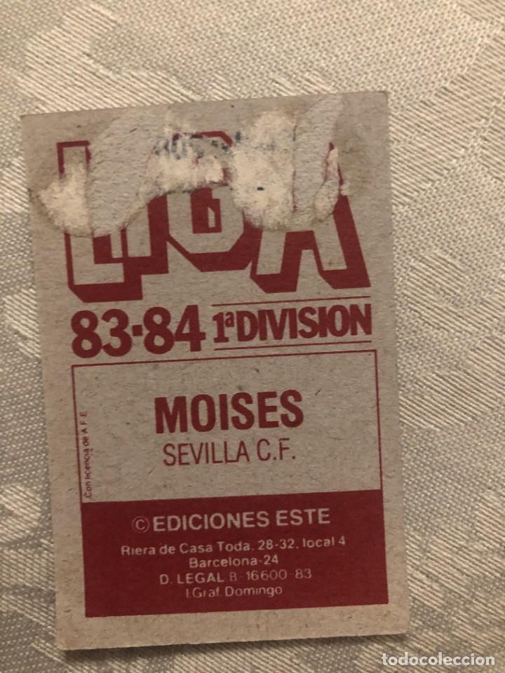 Cromos de f&uacute;tbol: MOIS&Eacute;S SEVILLA CROMO EDICIONES ESTE 83 84 - Foto 2