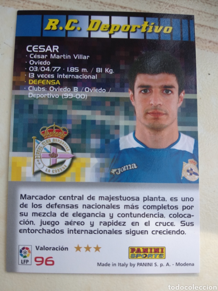 Cromos de f&uacute;tbol: MEGACRACKS 04-05 N 96 CESAR - Foto 1