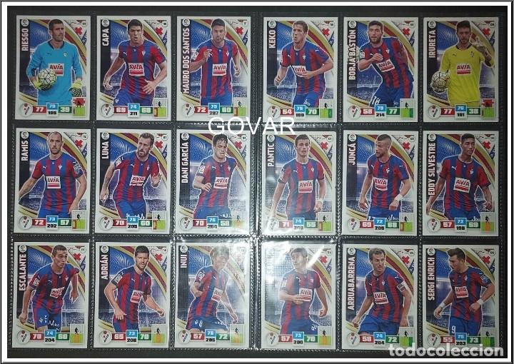 Cromos de f&uacute;tbol: LOTE 18 CROMOS (EIBAR) LIGA 2015-16 EQUIPO COMPLETO BASICOS - Foto 1