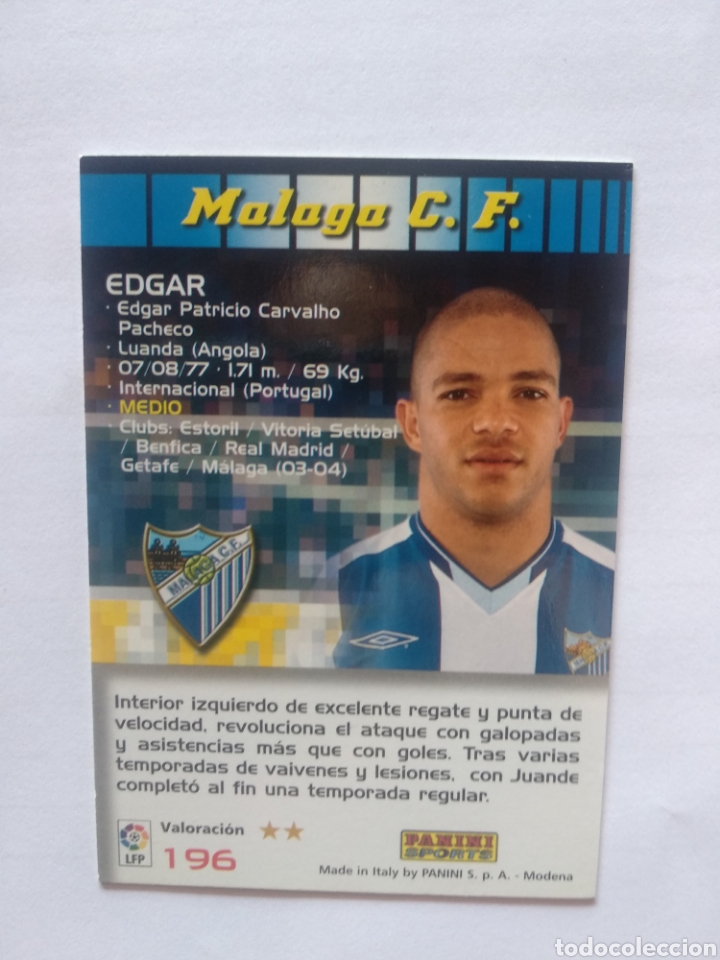 Cromos de f&uacute;tbol: MEGACRACKS 04-05 N 196 EDGAR - Foto 1