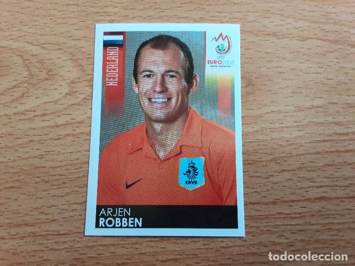 Fu&szlig;ball-Sticker: CROMO FUTBOL EURO 2008 PANINI 271.ROBBEN-HOLANDA-NUNCA PEGADO-TRASERA MADE IN ITALY