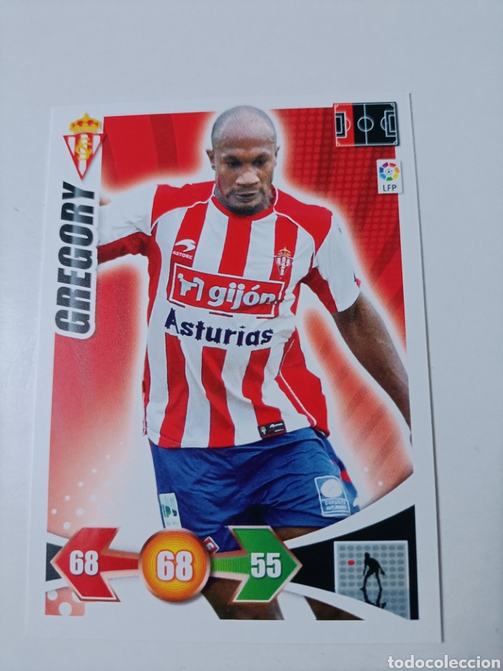 Cromos de f&uacute;tbol: Gregory. Sporting de Gij&oacute;n. Adrenalyn 2009/10 - Foto 1