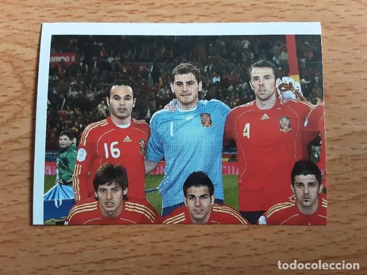 Figurine di Calcio: CROMO FUTBOL EURO 2008 PANINI 411.ALINEACION-ESPA&Ntilde;A-NUNCA PEGADO-TRASERA MADE IN ITALY